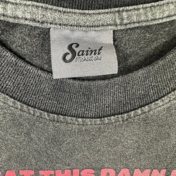 Vintage-Styled "Defeat This Damn Fear" Graphic Tee - Faded Black Streetwear, Ove - Picture 4 of 5